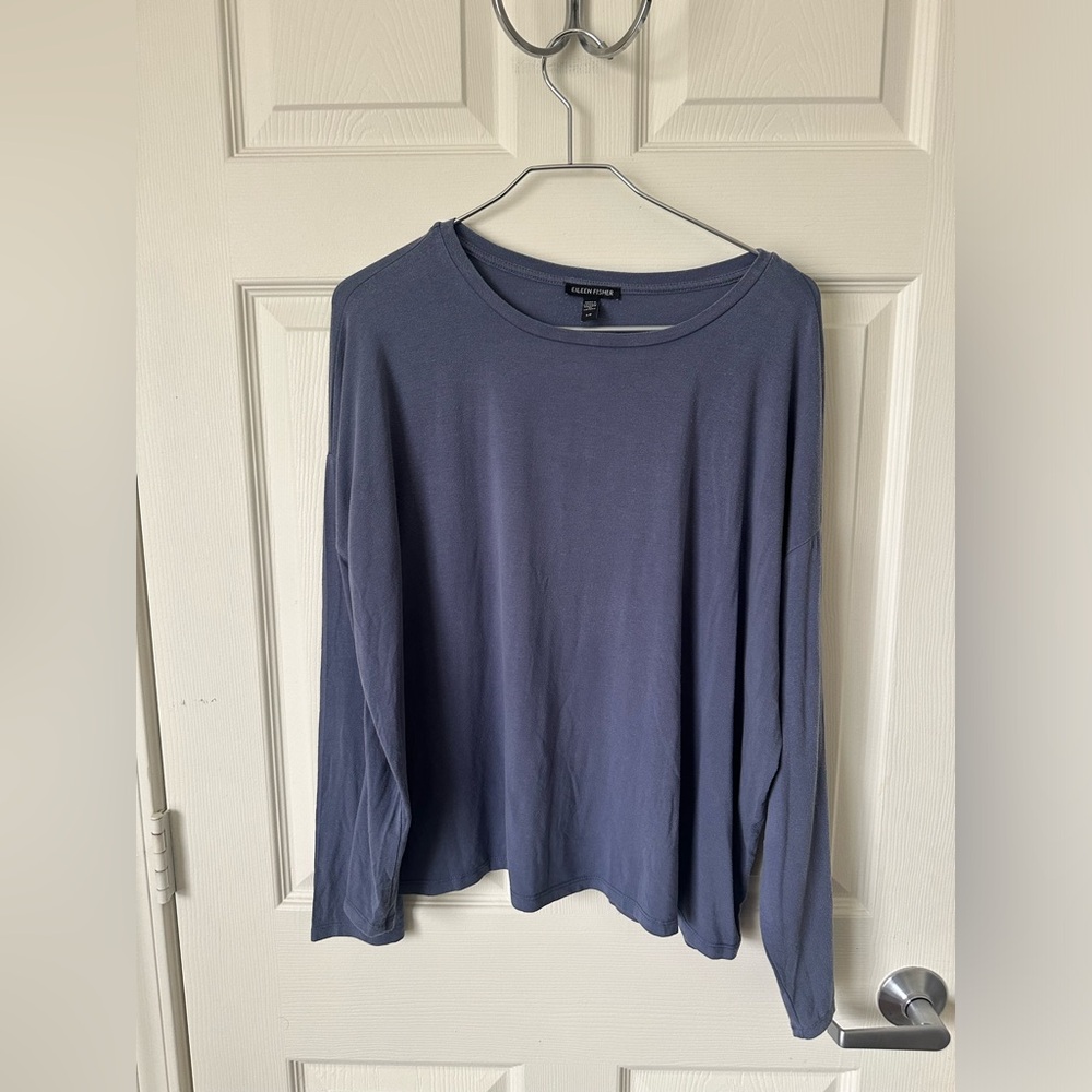 EILEEN FISHER Denim Blue Top.
